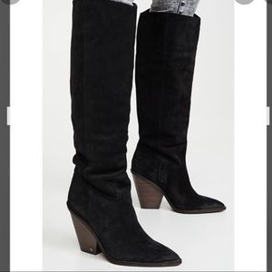 Sam Edelman Indigo Black Suede Boots